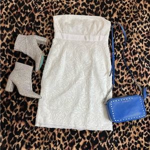 White Ann Taylor Bridal Shower Mini Dress